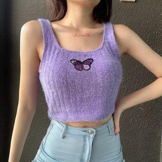 Butterfly Cropped Tank Top