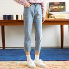 Slim-fit Cuffed Distressed Jeans