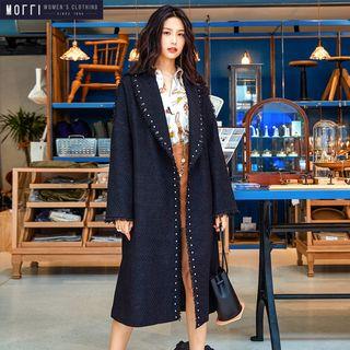 Open-front Fringed Wool Jacket
