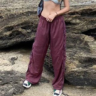 Low-rise Two-tone Straight Leg Sweatpants