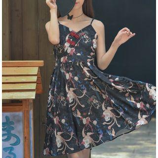 Printed Chiffon Strappy Dress