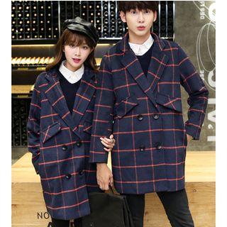 Couple Matching Plaid Coat