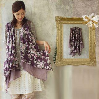 Floral Print Chiffon Vest