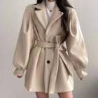 Button-up Sashed Coat