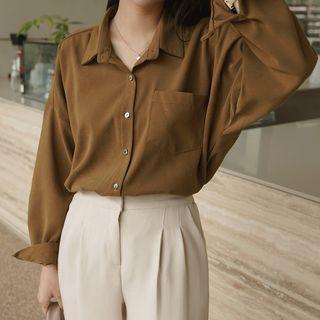 Colored Drop-shoulder Shirt