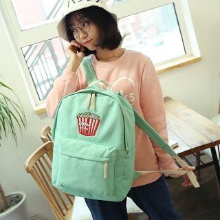 Canvas Embroidered Backpack