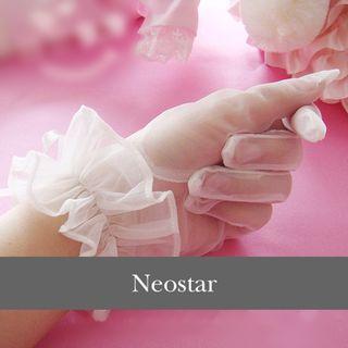 Ruffle Trim Wedding Gloves