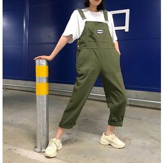 Lettering Loose-fit Jumper Pants