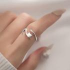 Cat Ring 1 Pc - Cat Open Ring - Silver - One Size