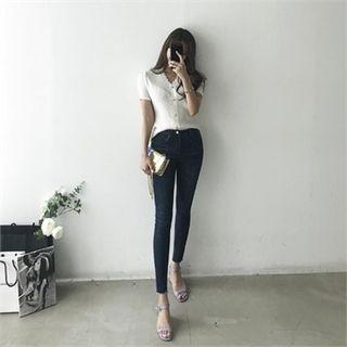Short-sleeve Lace-trim Summer Cardigan