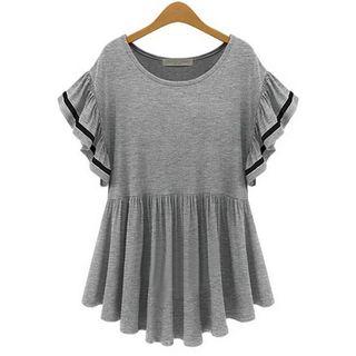 Short-sleeve Ruffle T-shirt Dress