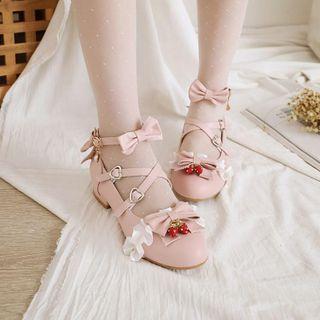 Strawberry Strappy Mary Jane Shoes