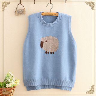 Sheep Print Knit Vest