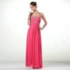 Sleeveless Jeweled A-line Evening Gown
