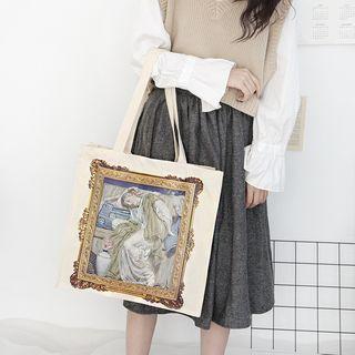 Canvas Portrait Print Tote Bag
