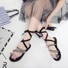 Faux Pearl Gladiator Sandals