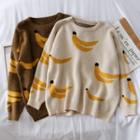 Banana-print Knit Sweater