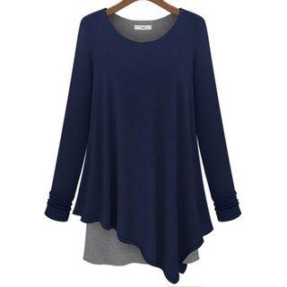 Mock Two Piece Long-sleeve T-shirt