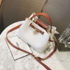 Faux-leather Padlock Detail Satchel