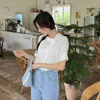 Side-placket Embroidered Blouse