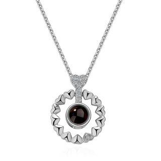 Alloy Roman Numeral Bead Pendant Necklace