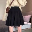 High-waist Knit Mini A-line Skirt