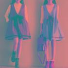 Plain V-neck Overall Dress