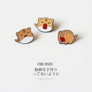 Tiger Alloy Brooch (various Designs)