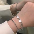 Set Of 2: Alloy Bracelet (assorted Designs) Set Of 2 - Silver - One Size