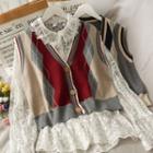 Argyle Button-down Knit Vest