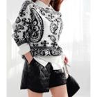 Beaded Paisley Sweater