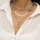 Set: Hoop Pendant Necklace + Choker