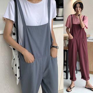 Pocket Front Wide Leg Jumpsuit
