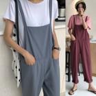 Pocket Front Wide Leg Jumpsuit