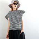 Striped Asymmetric T-shirt