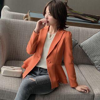 Single-breasted Peplum Blazer