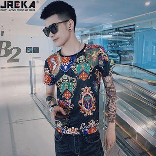 Short-sleeve Logo Printed T-shirt
