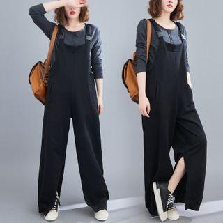 Slit Jumper Pants Black - One Size