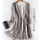 Bell-sleeve Chiffon Long-sleeve Dress