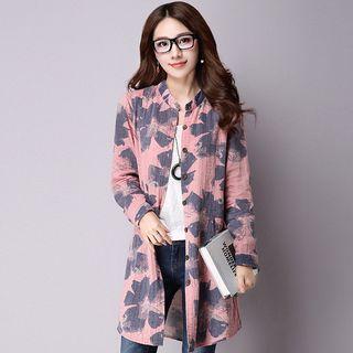 Floral Linen Long Shirt