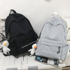 Lettering Nylon Backpack / Bag Charm / Set
