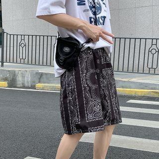 Pattern Print Straight Cut Shorts