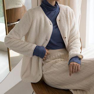 N Efct V-neck Fleece Jacket