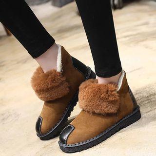 Cap-toe Snow Ankle Boots