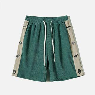 Two-tone Panel Loose Fit Shorts