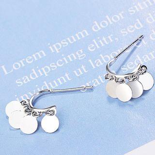 Mini Disc Earring White Gold - One Size