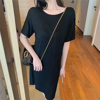 Open Back Midi T-shirt Dress