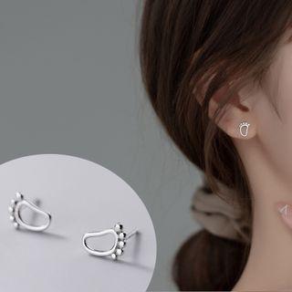 Foot Stud Earring Stud Earring - 1 Pair - Silver - One Size