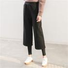 Inset Cropped Napped Pants Leggings