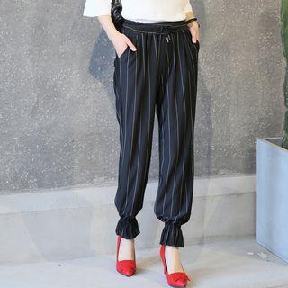 Striped Chiffon Harem Pants